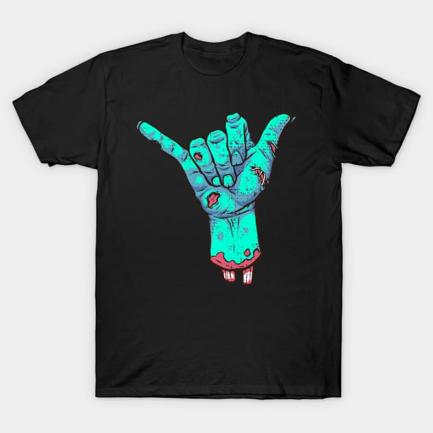 Shaka Zombie Halloween T-Shirt by Dailygrind